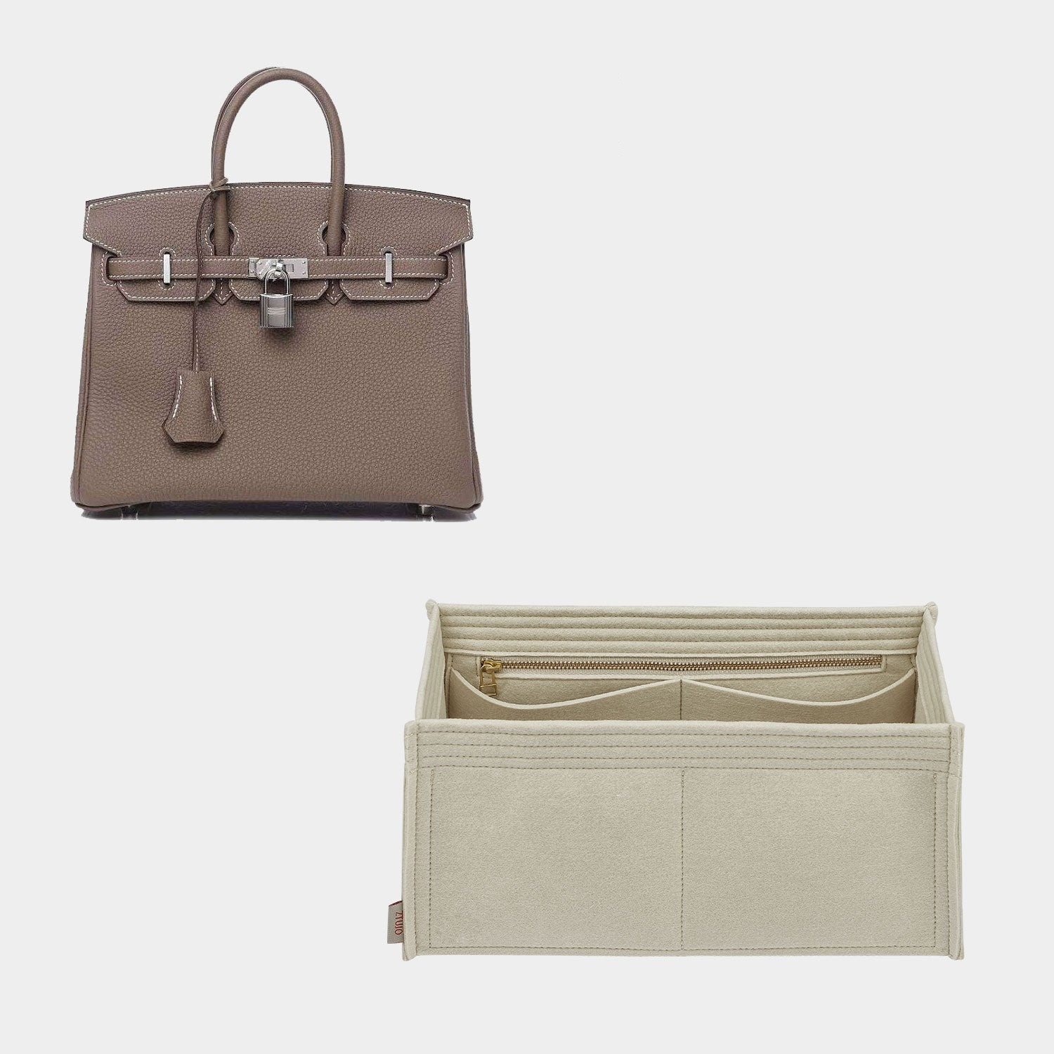 กระเป๋าใส่ของในกระเป๋า Hermes Birkin 25 / 30 / 35 / 40 – ที่คั่นผ้าสักหลาด 5 ช่อง product image 12