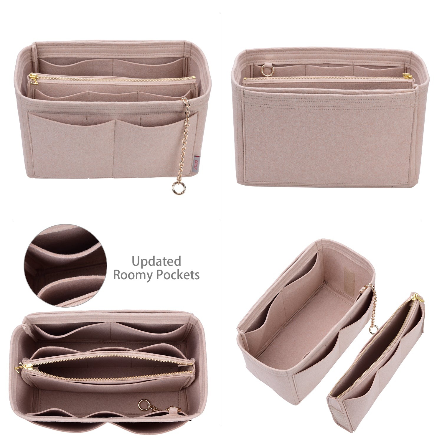 Prémium táskarendező betét YKK cipzárral – LV Speedy, Neverfull, tote táskához illeszkedik (5 méret) product image 2