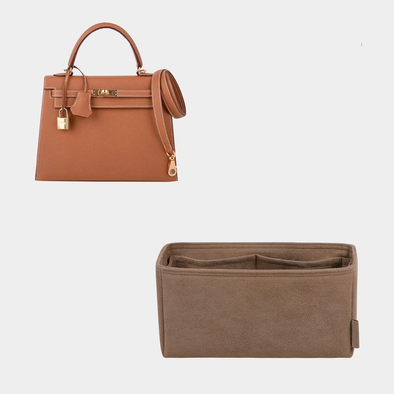 Vložka do kabelky z mikrovlákna Alcantara pro HERMES KELLY 25 / KELLY 28 / KELLY 32 / KELLY 35 / KELLY 40 product image 8