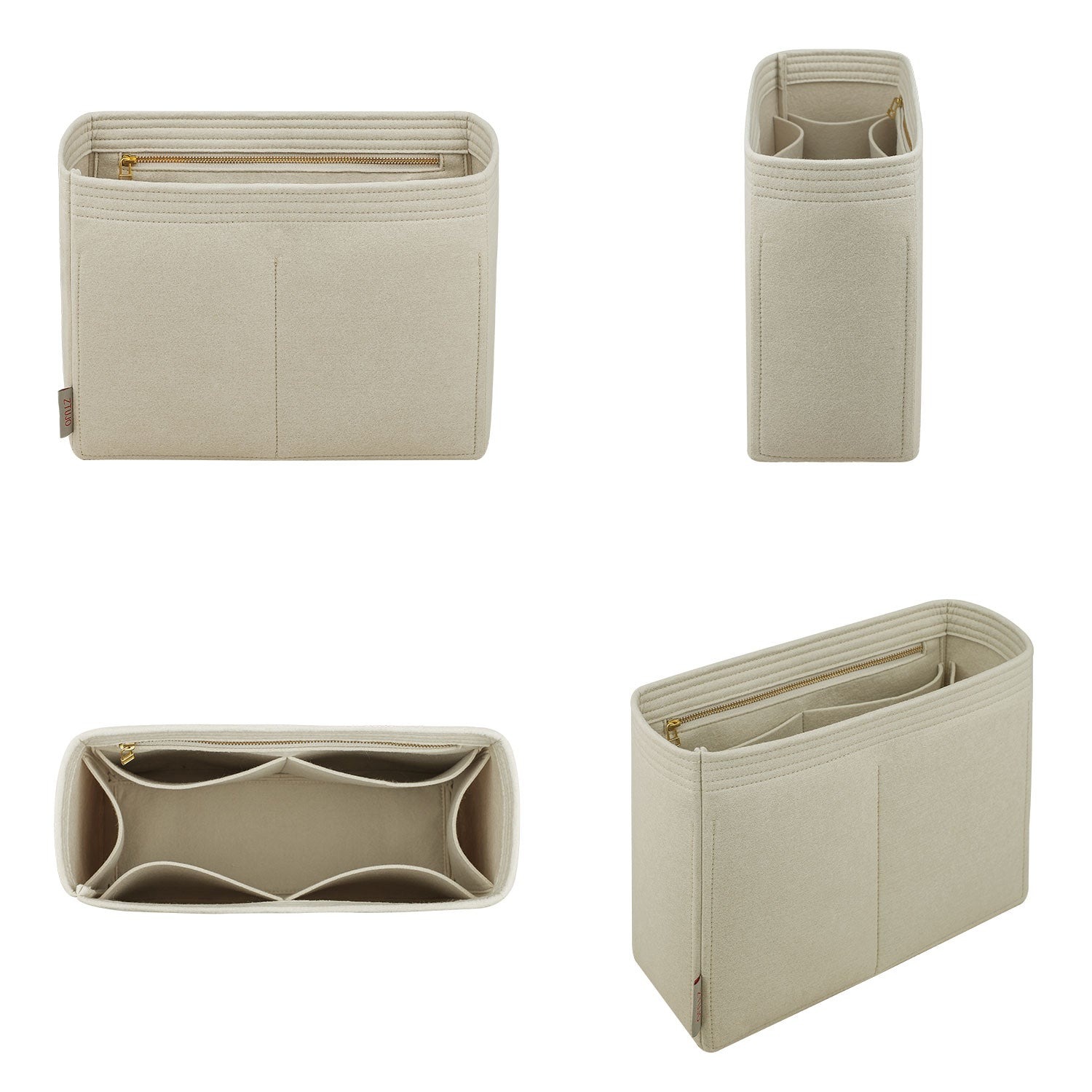 Organizer do plecaka Hermes Herbag – 7 kieszeni, zamek YKK, ciepły szary / kolor na zamówienie product image 2