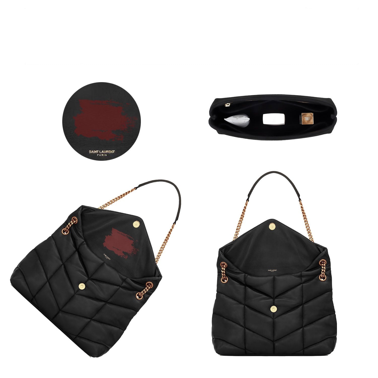 Organizzatore per Borsa Premium per YSL Puffer Toy / Small / Medium – Insert in Feltro con 5 Tasche product image 4
