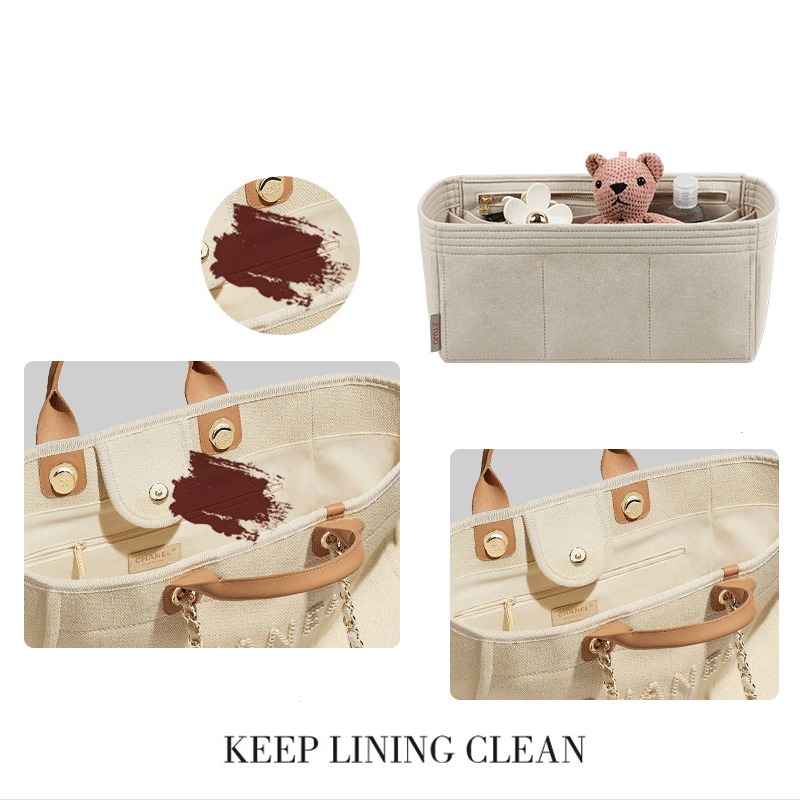 Chanel Deauville Small / Medium / Large / XLarge Organizer für Handtaschen – 10-tlg. Filzeinlage product image 5