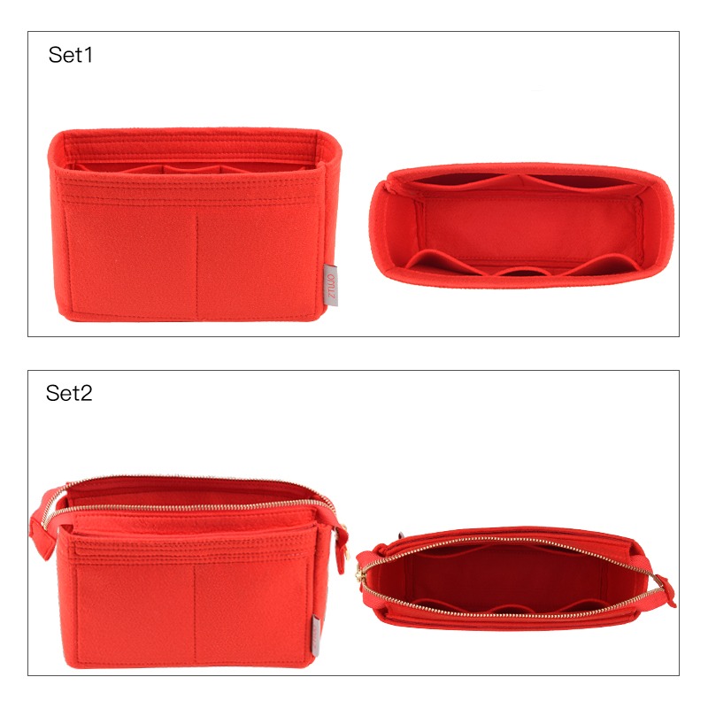 프리미엄 퍼스 오거나이저 2개 세트 – LV 네오노에 노에용, 12개 포켓, YKK 지퍼 product image 5