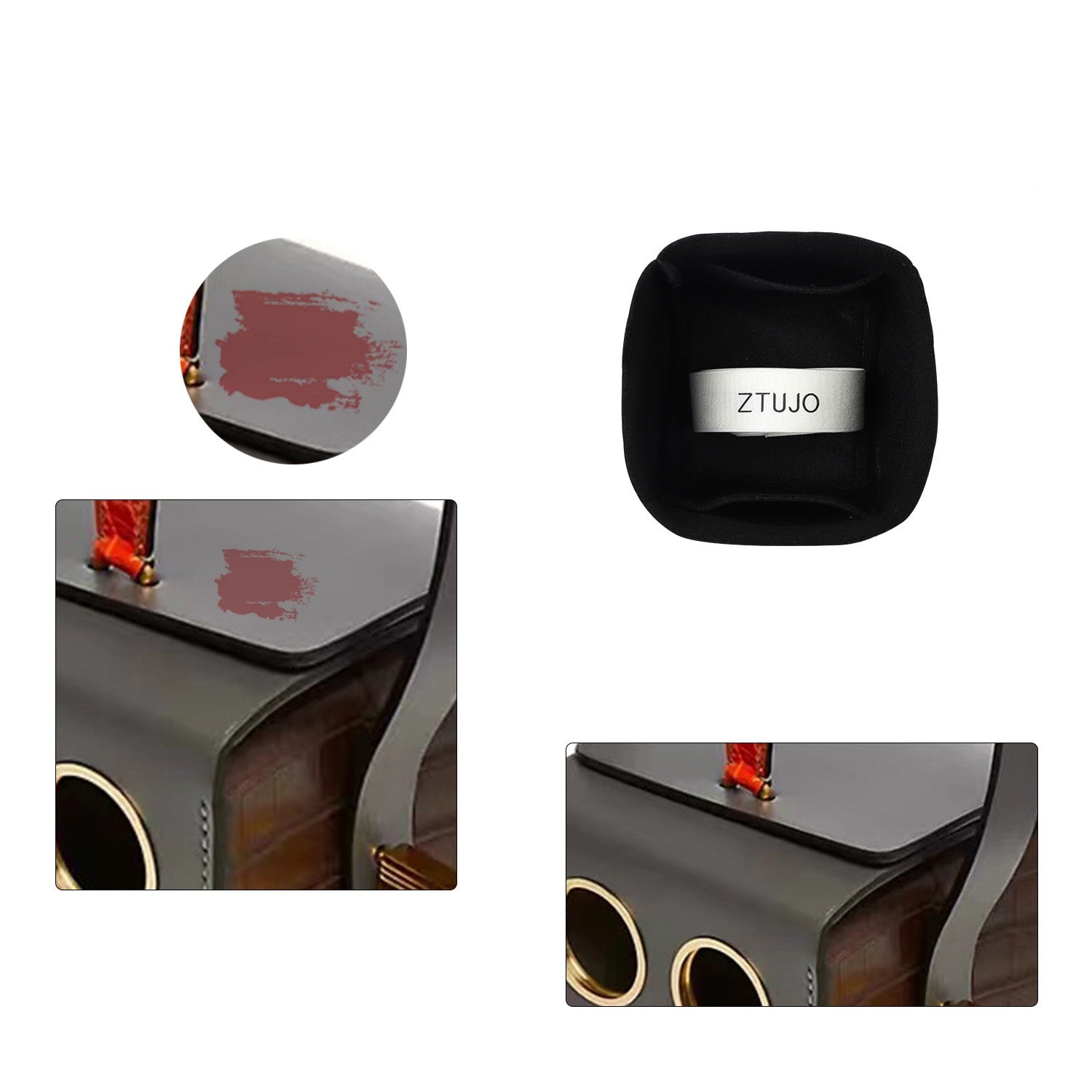 ที่จัดระเบียบกระเป๋ารุ่นพรีเมียม สำหรับกระเป๋า Hermes Petit H – สีดำ / สีตามสั่ง product image 5