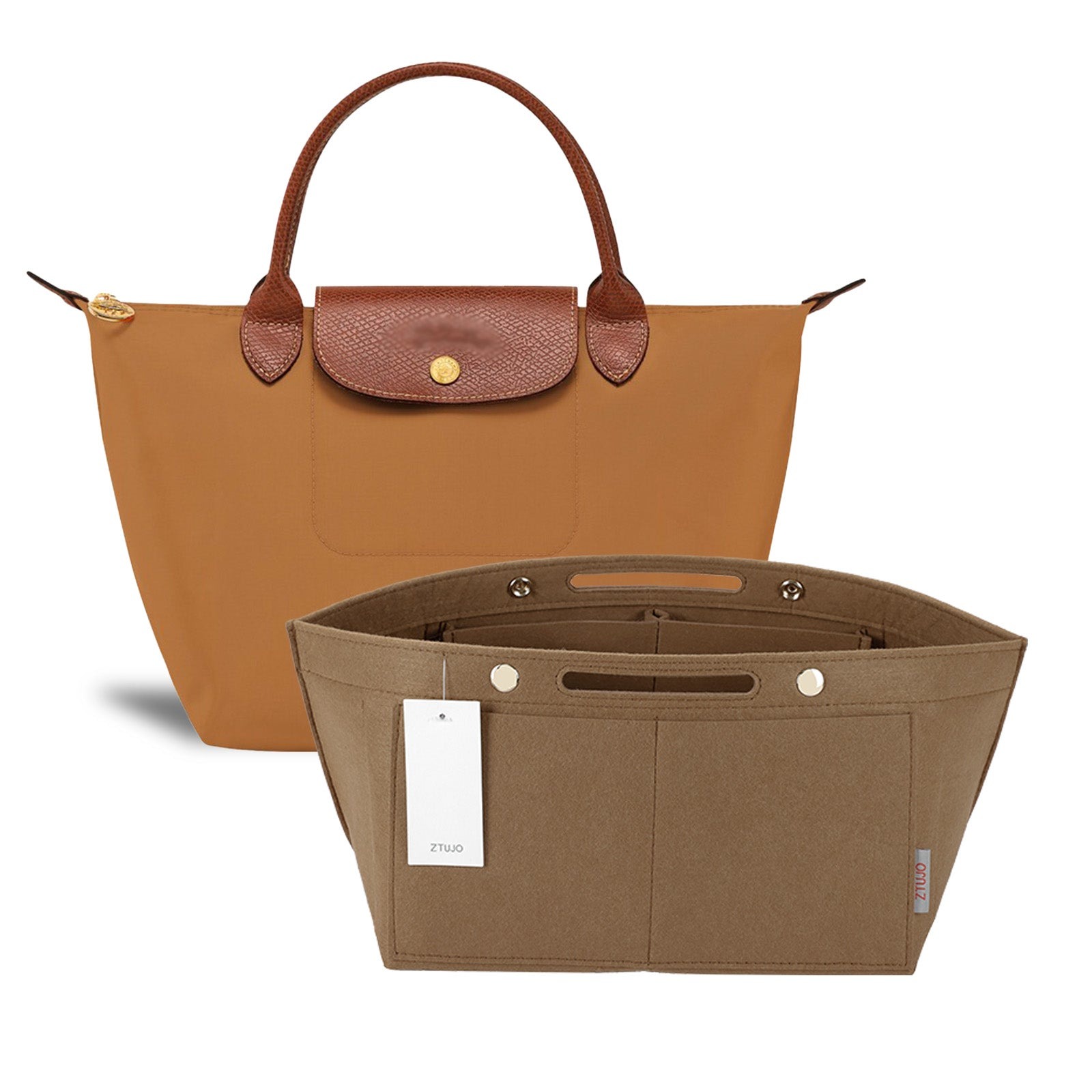 Longchamp Le Pliage -laukun järjestäjäinsertti – Sopii top handle S/M- ja olkalaukku S/L-kokoihin product image 18