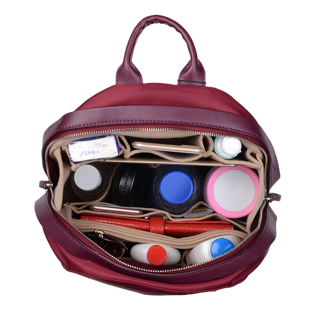 Organizador de bolso de fieltro para mochilas: compatible con bolsos redondos y cuadrados, en beige/gris/marrón/negro. product image 26