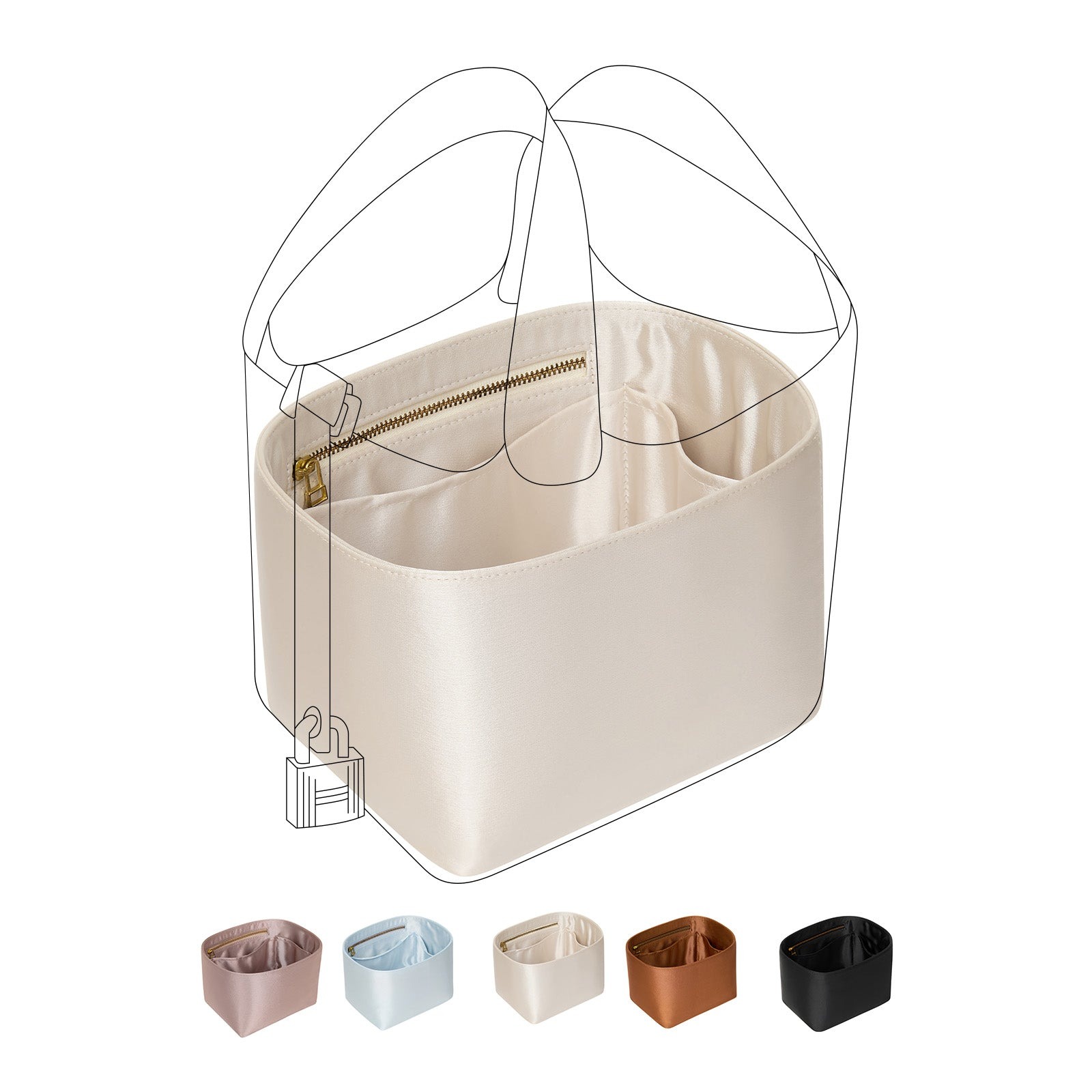 TAS DALAM Pengorganisir Dompet untuk Hermes Picotin 18/22 product image 12