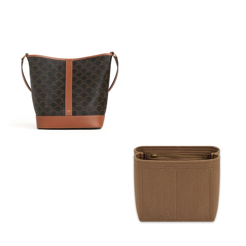Organisateur de sac premium pour Celine Bucket Small / Medium – marron clair ou couleur personnalisée