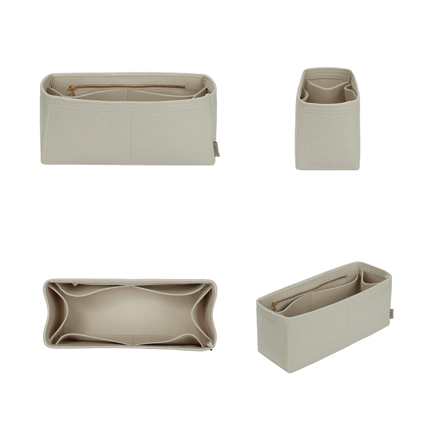 منظم حقيبة لـ Goyard Rouette PM – حشوة لباد بسبع جيوب (رمادي دافئ / لون مخصص) product image 2