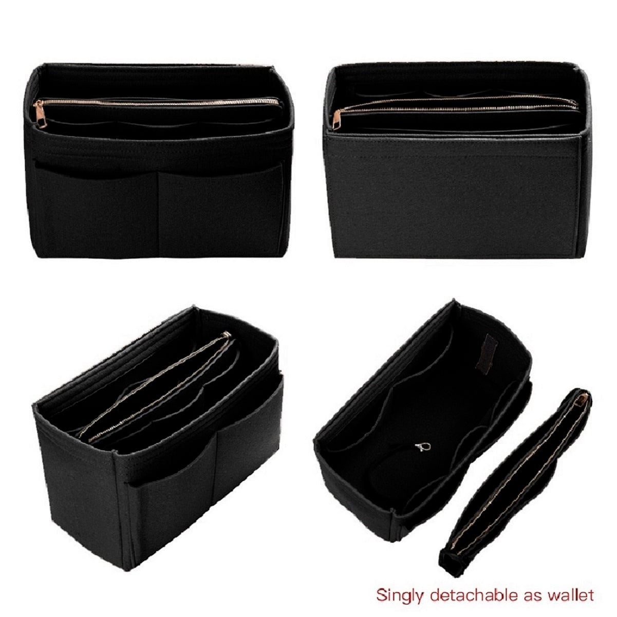 Organizér do kabelky pro LV Speedy Neverfull Tote – 6 velikostí, vložka do tašky z plsti se zipem detail image 10