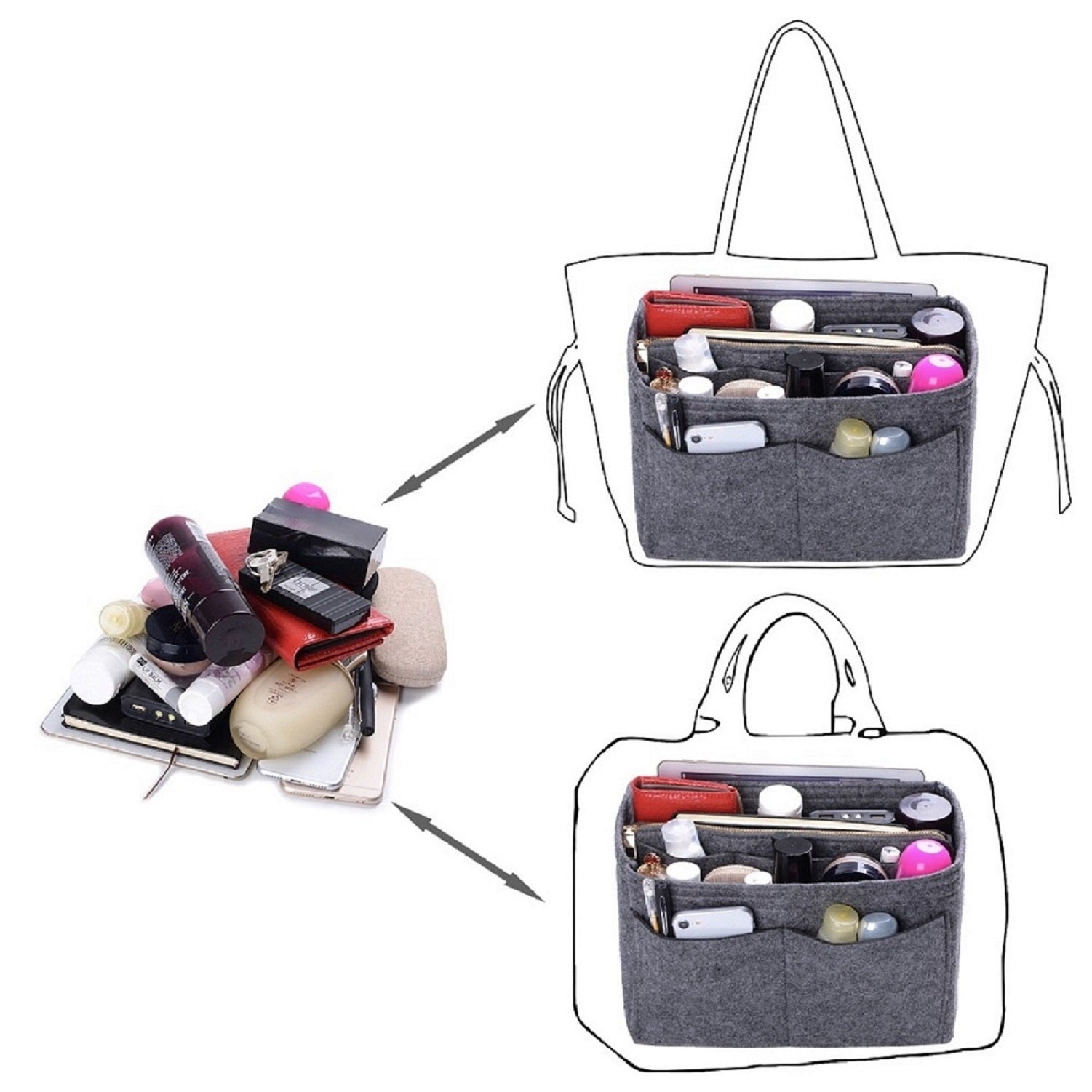 Organizador para Bolsa LV Speedy Neverfull Tote – 6 Tamanhos, Insert de Feltro para Bolsa com Zíper product image 26