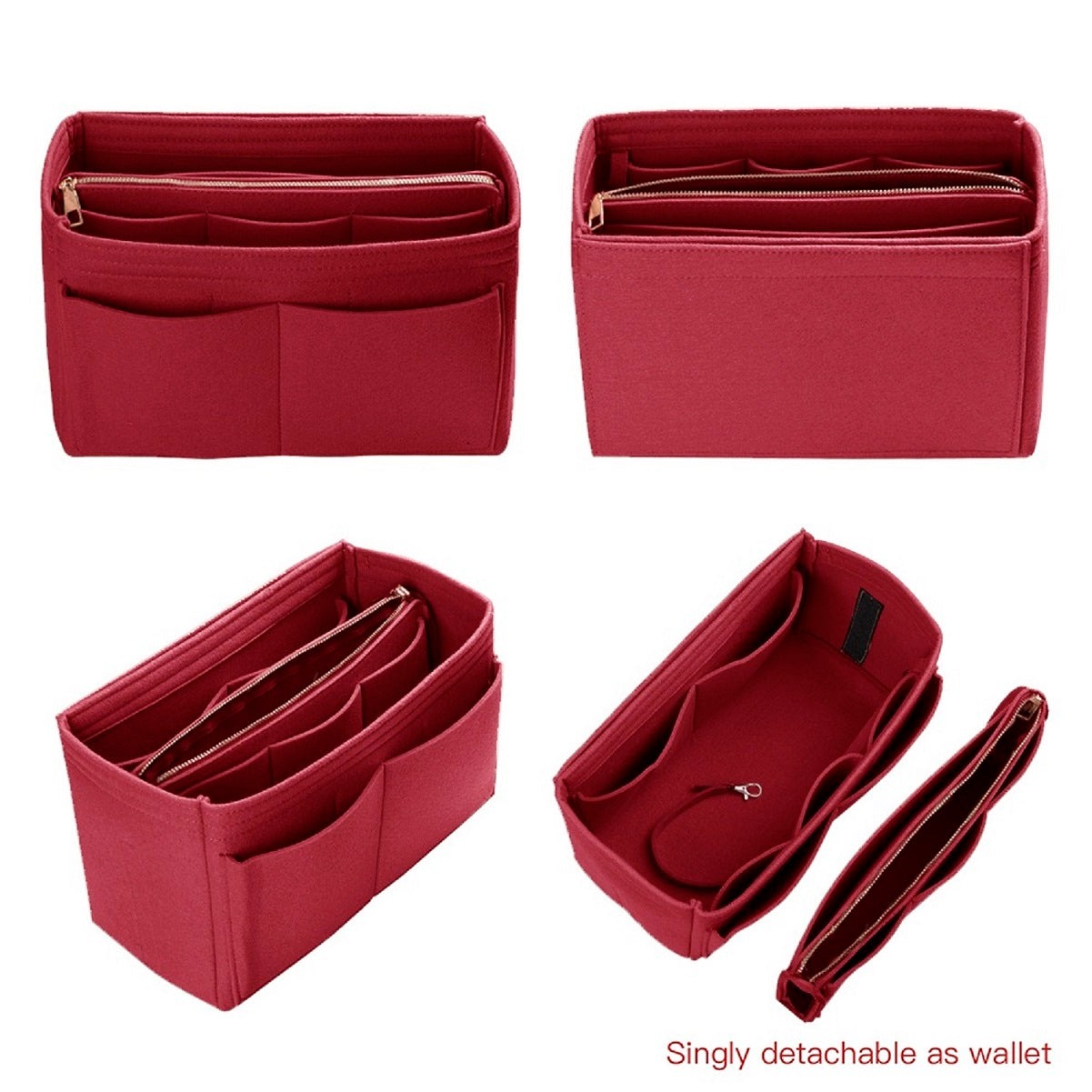 Organizér do kabelky pro LV Speedy Neverfull Tote – 6 velikostí, vložka do tašky z plsti se zipem detail image 17