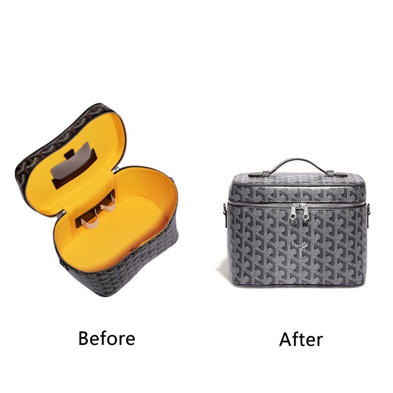 Organizator premium pentru poșetă Goyard Muse Vanity – 5 buzunare, fetru moale, gri cald sau culoare personalizată product image 4