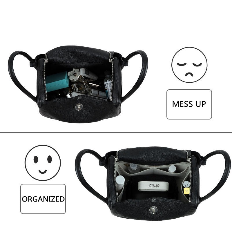 에르메스 린디 미니 / 26 / 30 / 34용 파우치 오거나이저 – 접히지 않은 가장자리, 7개 포켓 product image 5
