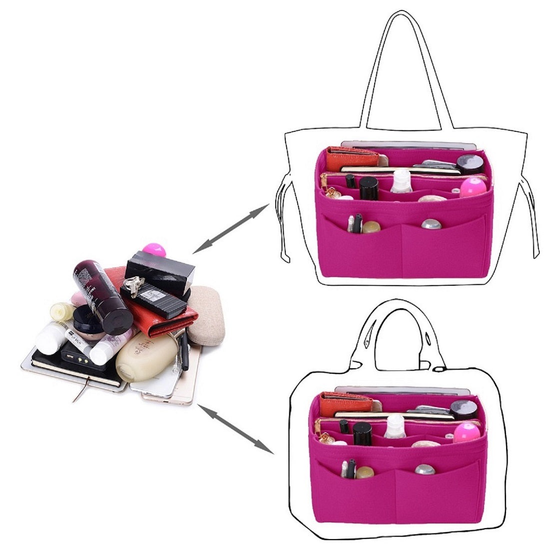 Organizador para Bolsa LV Speedy Neverfull Tote – 6 Tamanhos, Insert de Feltro para Bolsa com Zíper product image 33