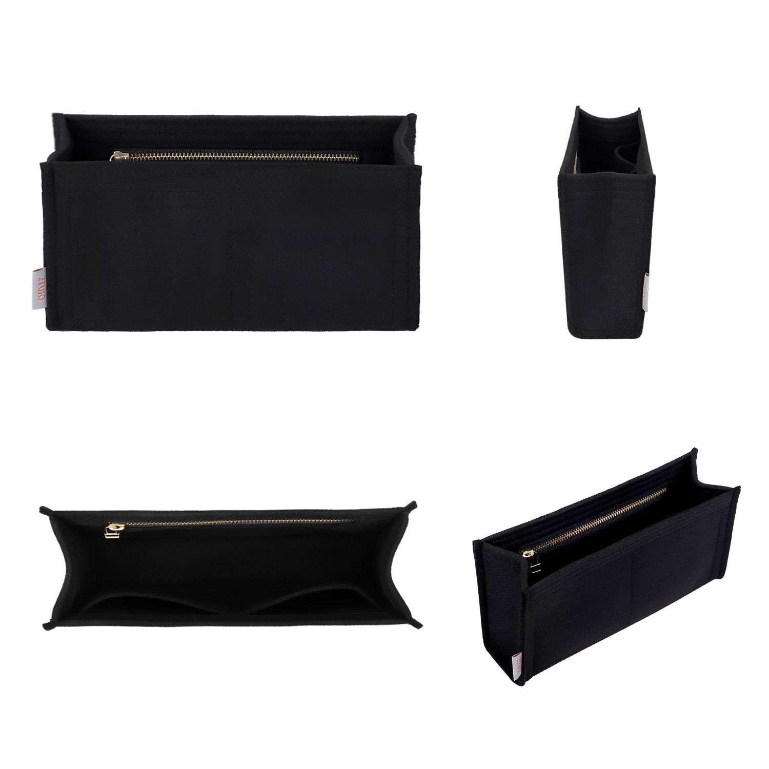 Organizer Premium per Pochette YSL Envelope WOC / Piccola / Media / Grande – Feltro Morbido, Cerniera YKK product image 2