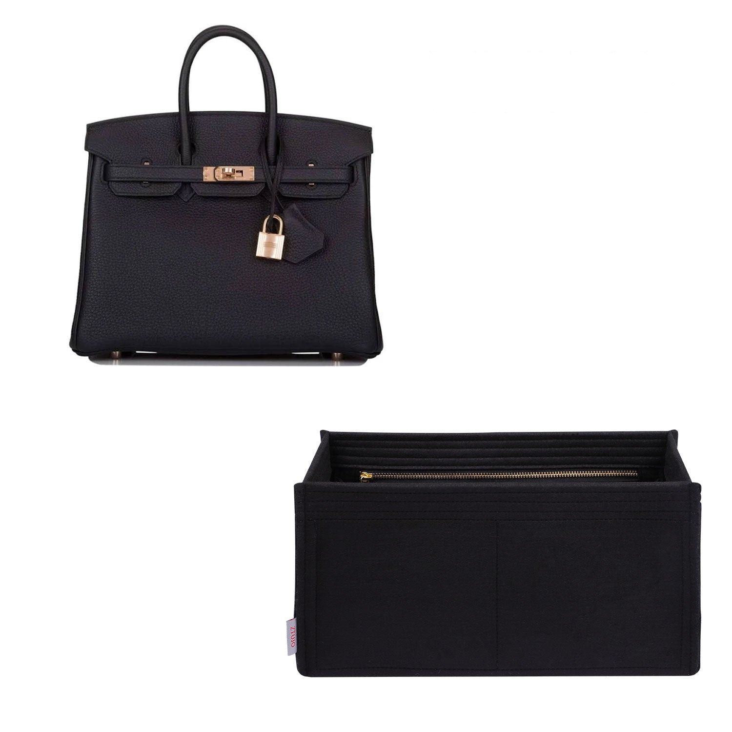 กระเป๋าใส่ของในกระเป๋า Hermes Birkin 25 / 30 / 35 / 40 – ที่คั่นผ้าสักหลาด 5 ช่อง product image 9