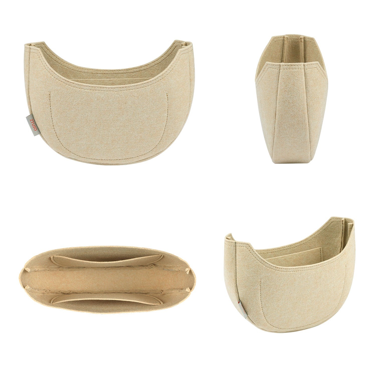 Organizer do torby LV Loop – wkładka z filcu premium, 2 kieszenie, kolor szary lub na zamówienie product image 2