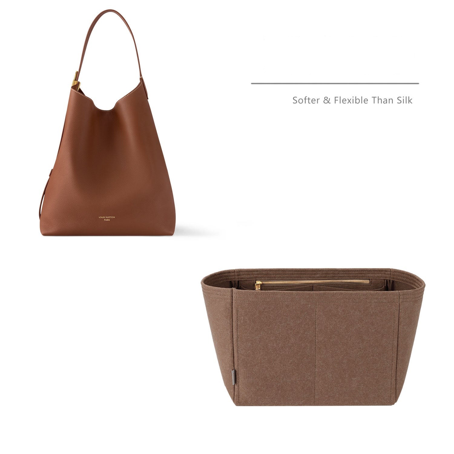LV Low Key Hobo PM / MM – fodral med 5 fack, YKK-blixtlås