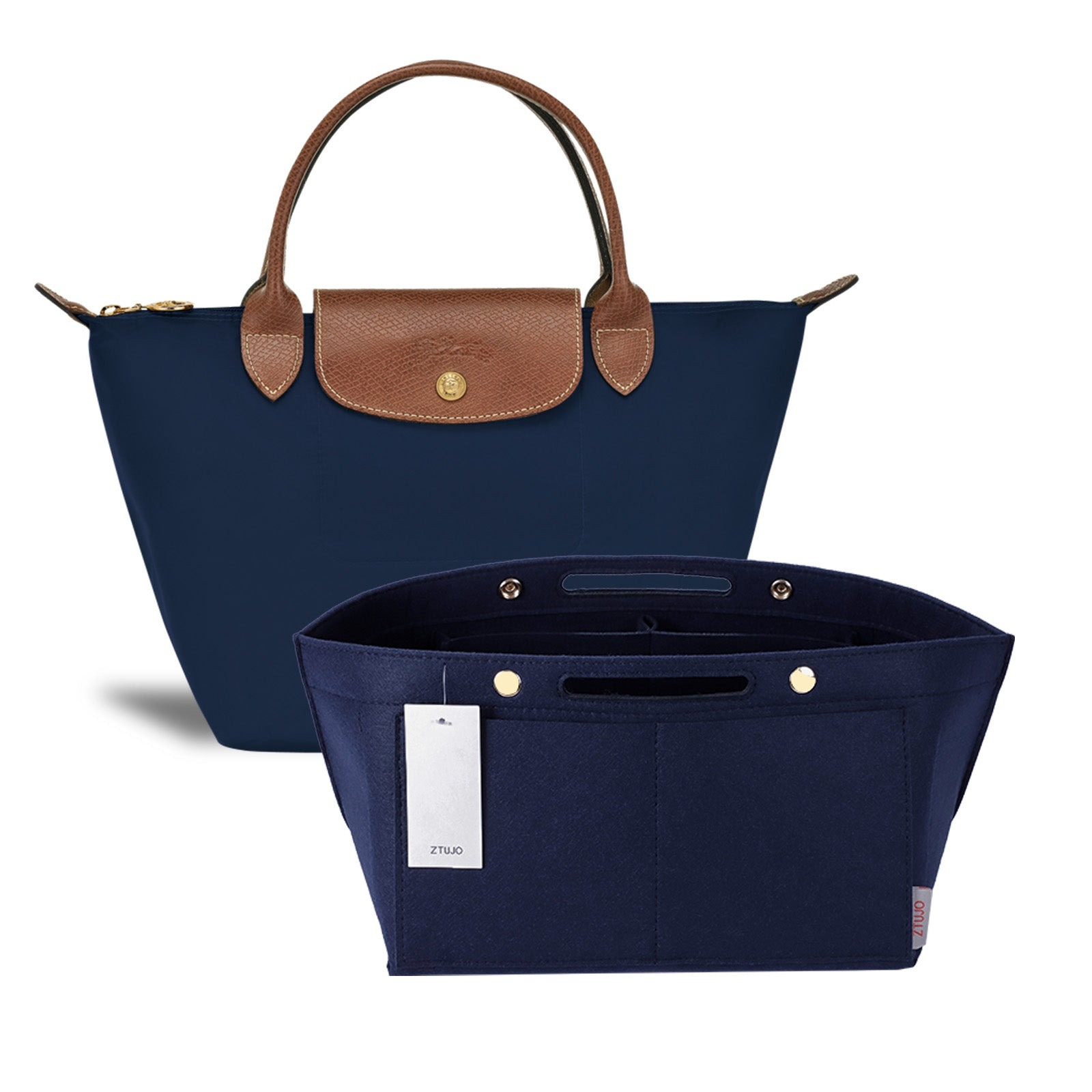 Organizador interior para bolso Longchamp Le Pliage – Compatible con asa superior S/M y bolso de hombro S/L