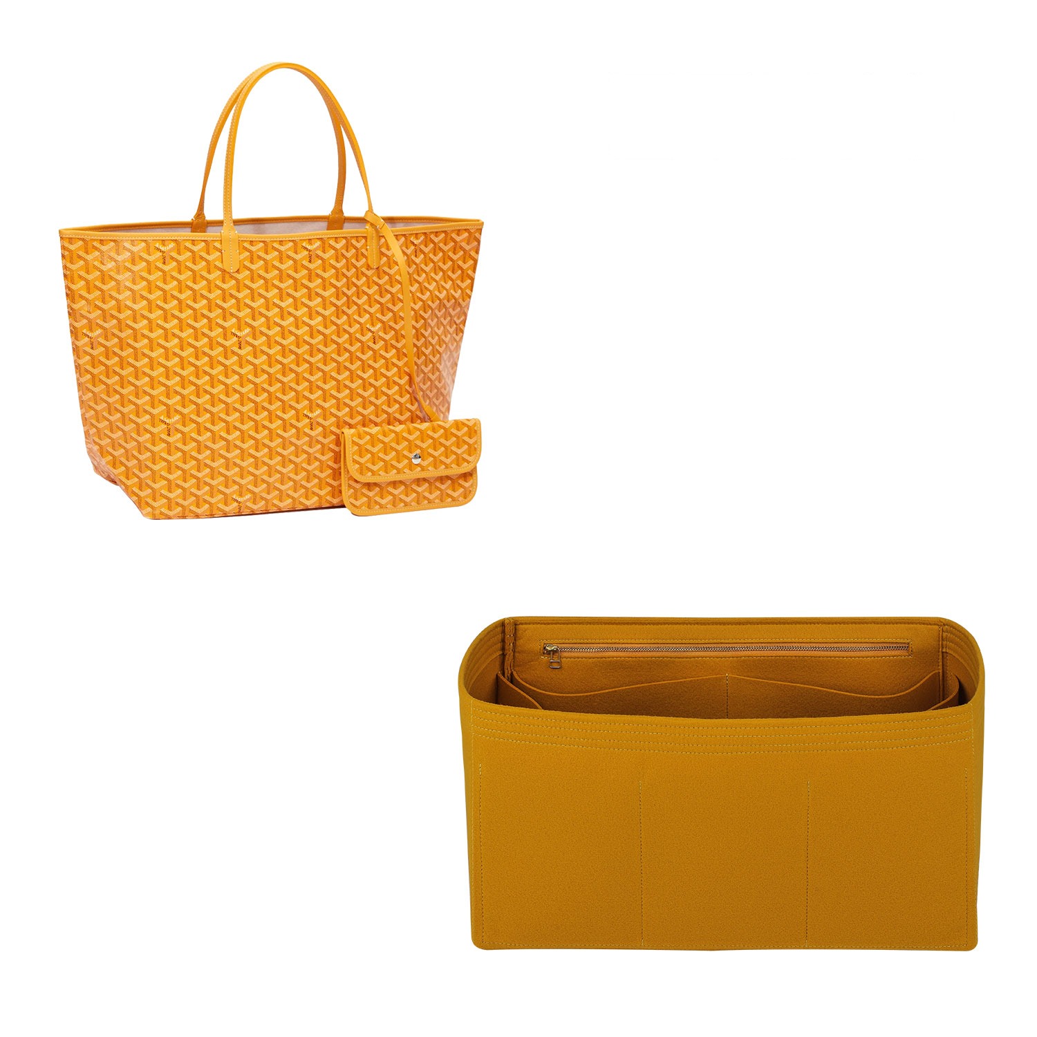 Goyard Saint Louis PM / GM用バッグオーガナイザー – 8ポケット、YKKジッパー、高級フェルト product image 7
