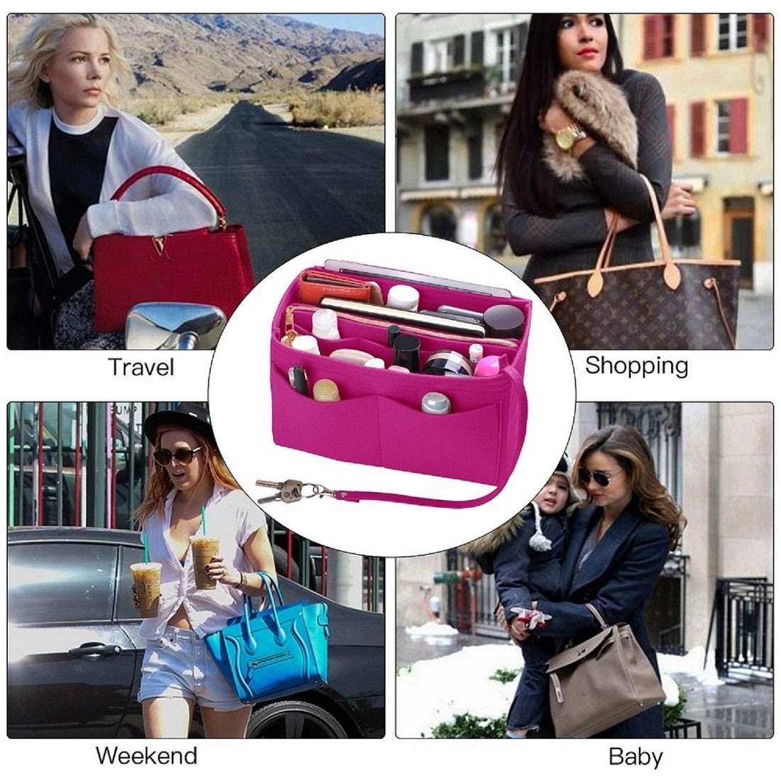Organizador para Bolsa LV Speedy Neverfull Tote – 6 Tamanhos, Insert de Feltro para Bolsa com Zíper product image 36