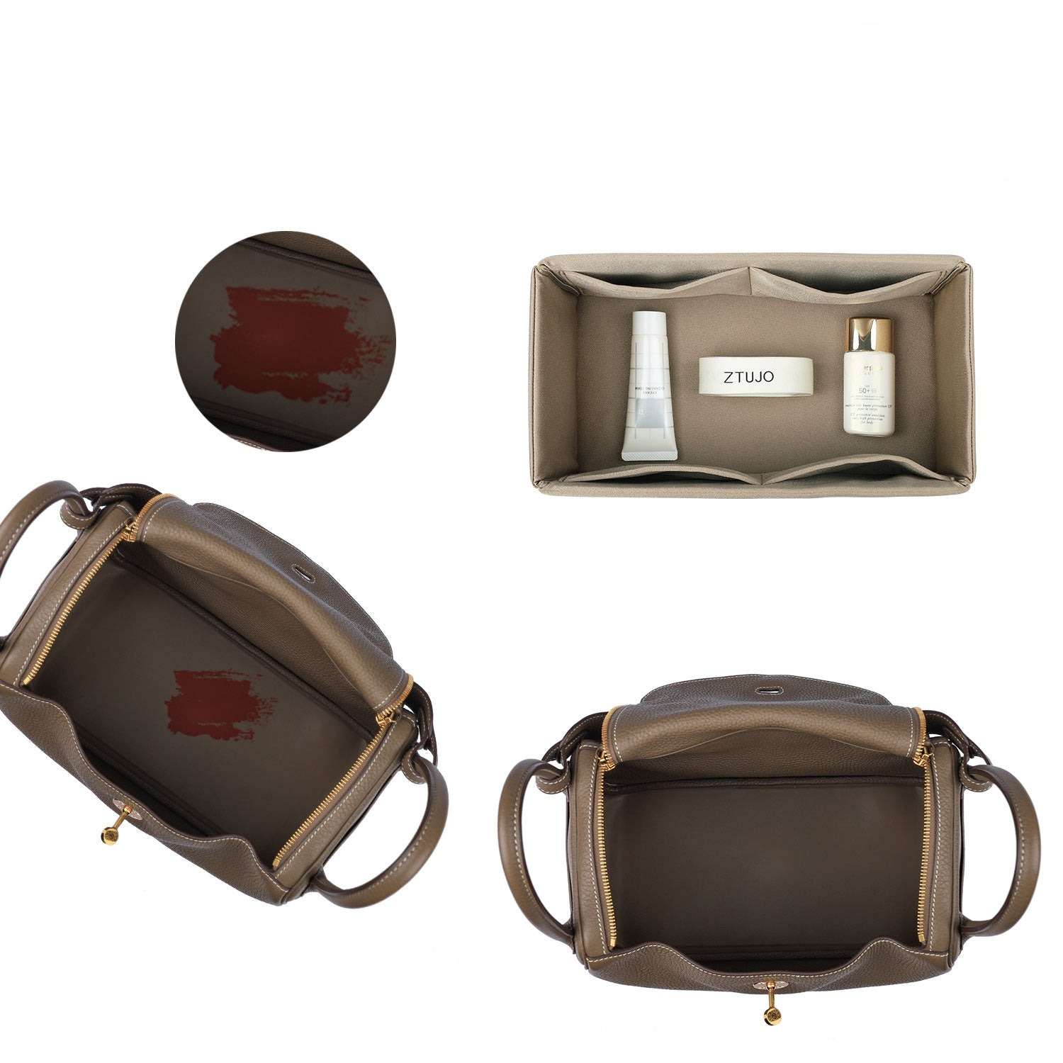 Organizador de Bolsa em Seda e Cetim para Hermes Lindy Mini / 26 / 30 / 34 product image 4
