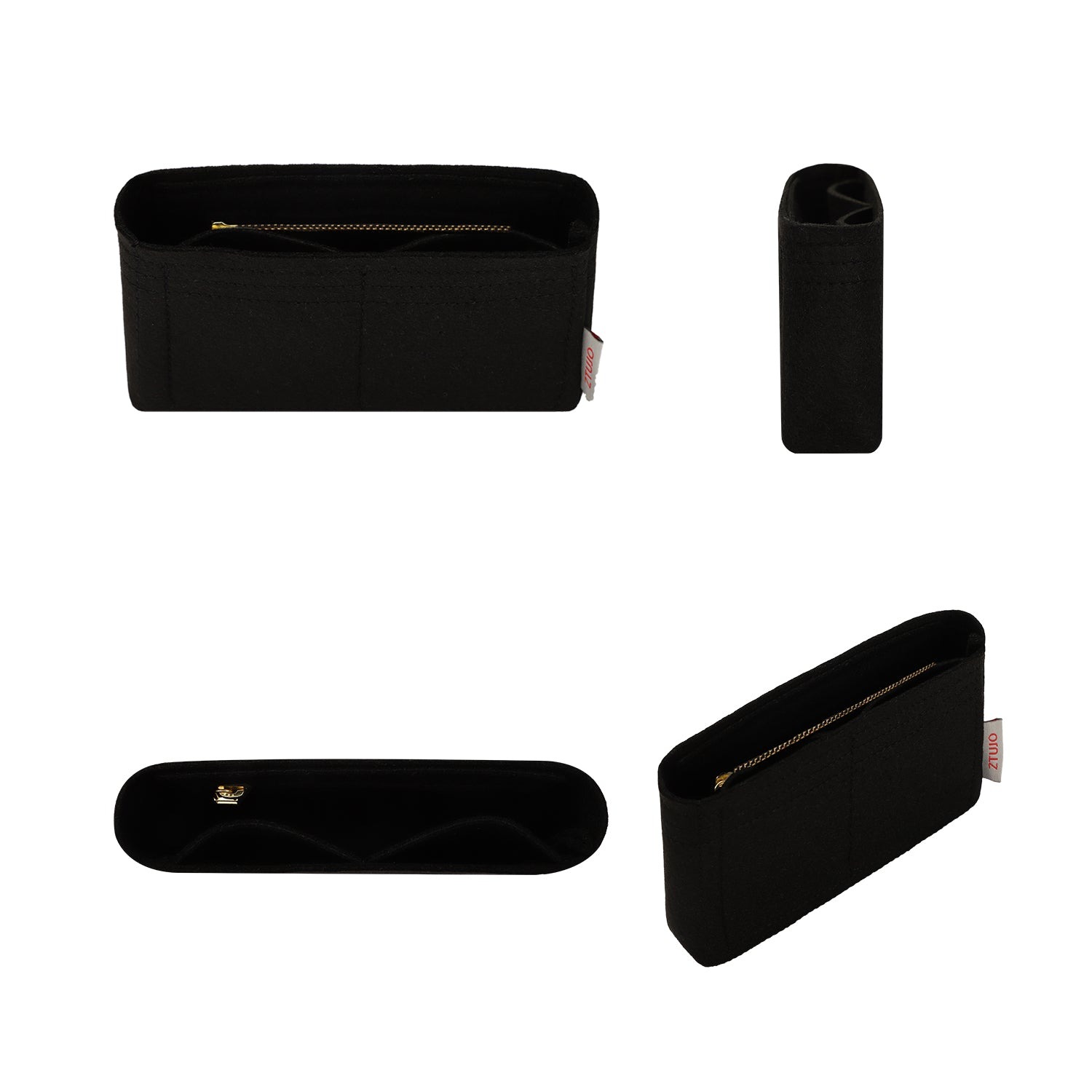 Organizador de Bolsa para Chanel 23P Mini / Pequena / Média – Insert Premium em Feltro com Fecho YKK product image 2