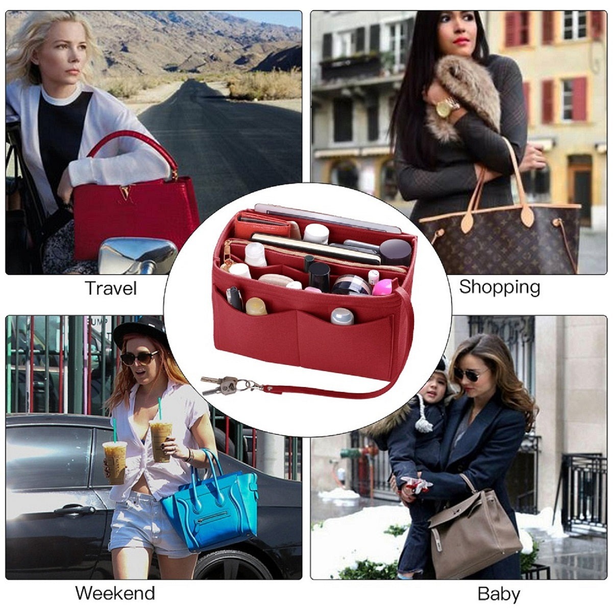 Organizador para Bolsa LV Speedy Neverfull Tote – 6 Tamanhos, Insert de Feltro para Bolsa com Zíper product image 22