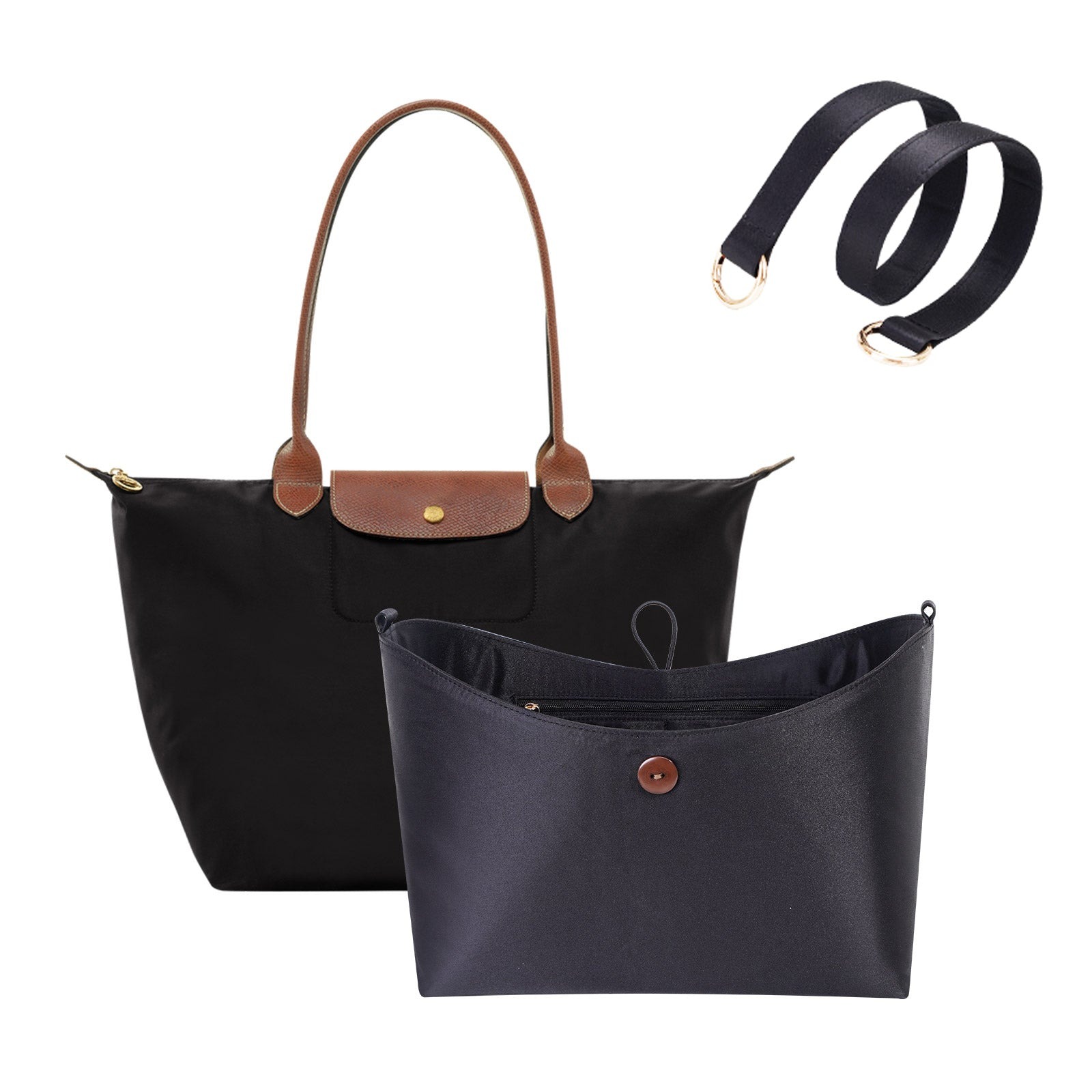 ORGANIZADOR INTERIOR PARA BOLSO INNERBAG, Compatible con LongChamp Le Pliage, Energy, Shoulder Bag, Top Handle, Xtra