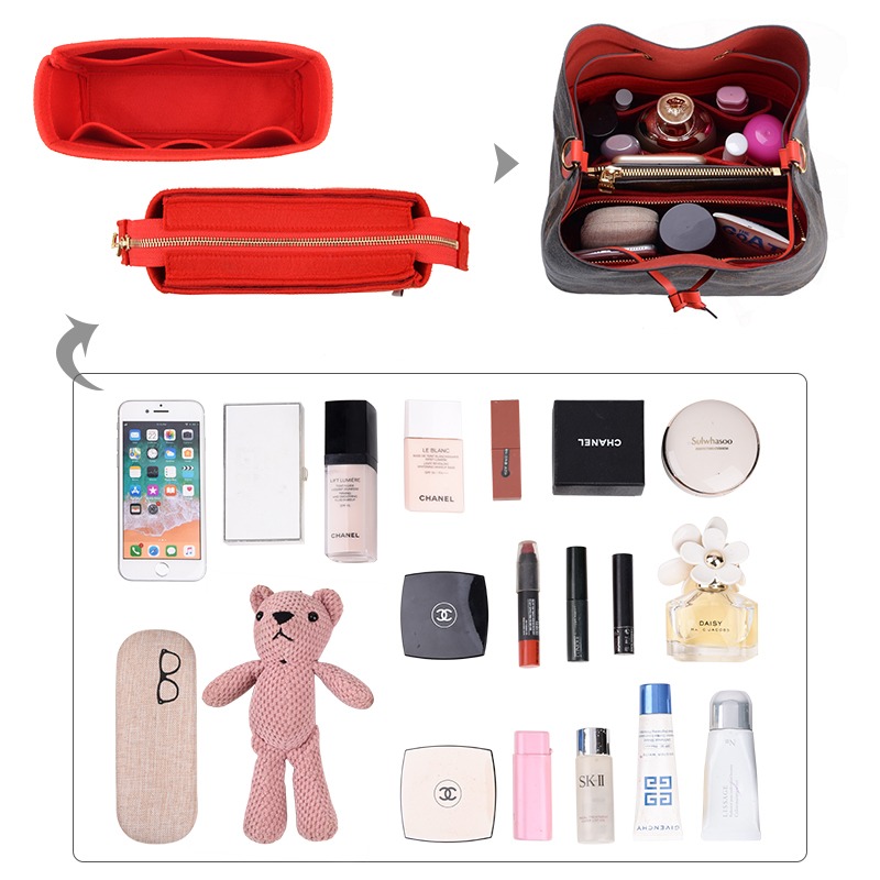 프리미엄 퍼스 오거나이저 2개 세트 – LV 네오노에 노에용, 12개 포켓, YKK 지퍼 product image 4