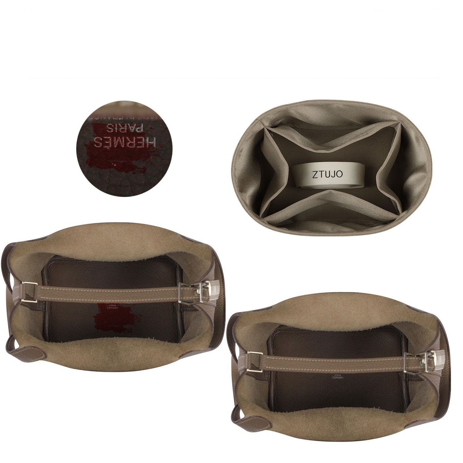 ผ้ารองกระเป๋าเงินผ้าไหมและซาติน สำหรับ Hermes Picotin 18 / 22 / 26 product image 5