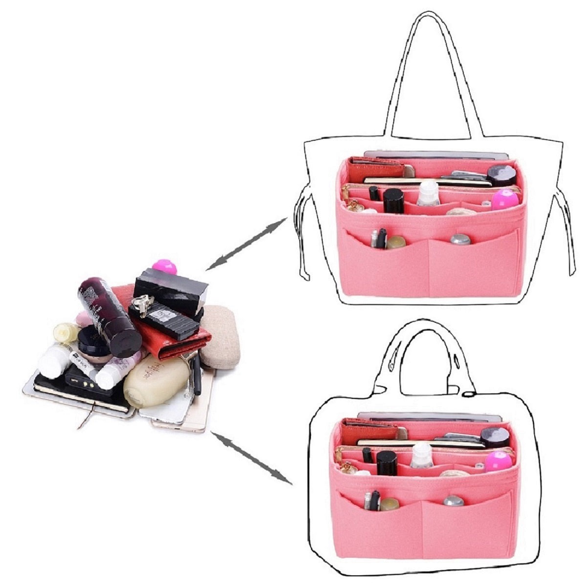 Organizador para Bolsa LV Speedy Neverfull Tote – 6 Tamanhos, Insert de Feltro para Bolsa com Zíper product image 54