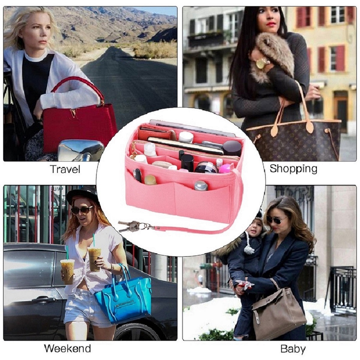 Organizador para Bolsa LV Speedy Neverfull Tote – 6 Tamanhos, Insert de Feltro para Bolsa com Zíper product image 57