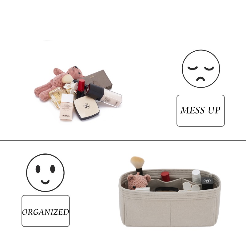 Prémiový organizér do kabelky pro Hermes 2424 Small / Large – 6 přihrádek, měkký filc product image 5