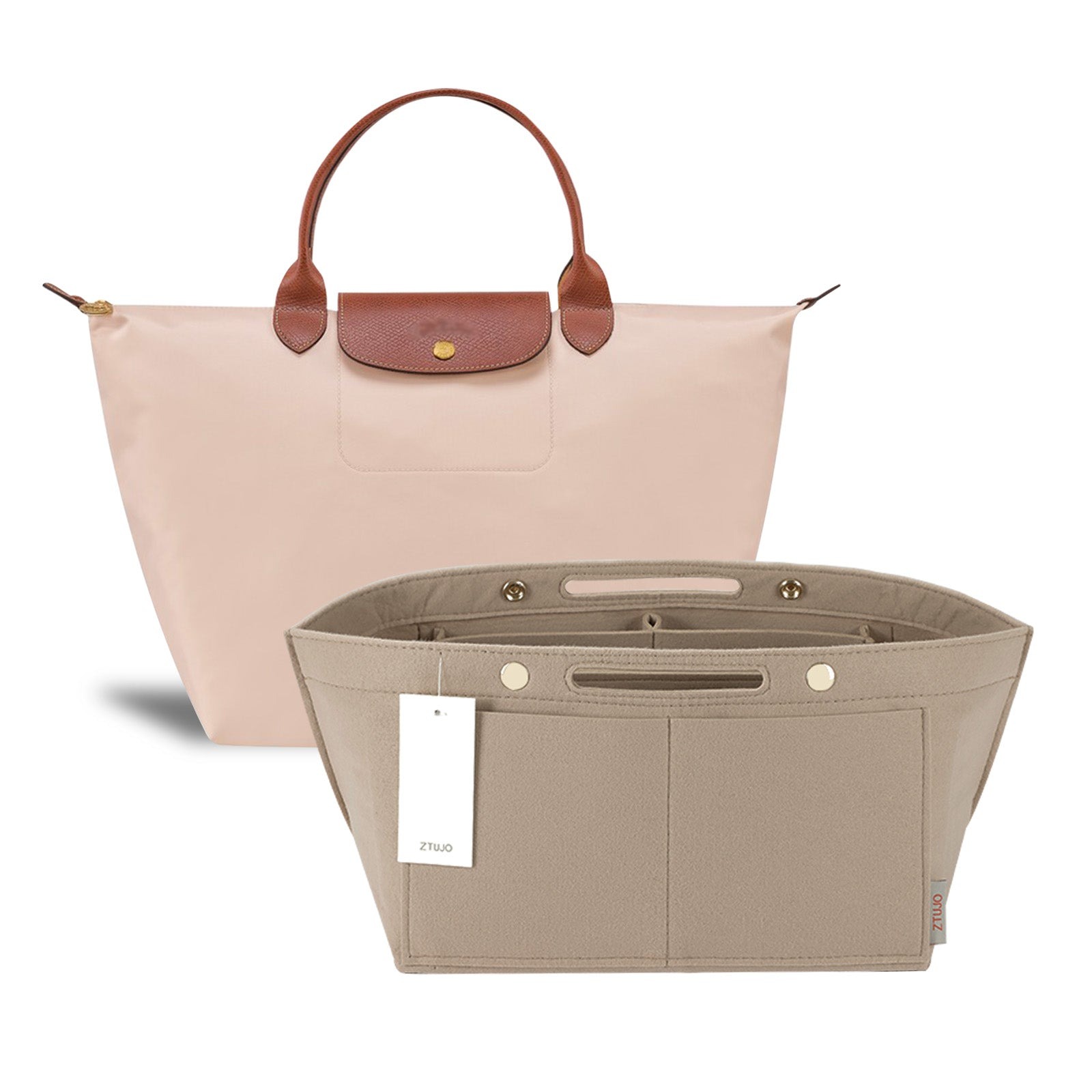 Longchamp Le Pliage -laukun järjestäjäinsertti – Sopii top handle S/M- ja olkalaukku S/L-kokoihin product image 8