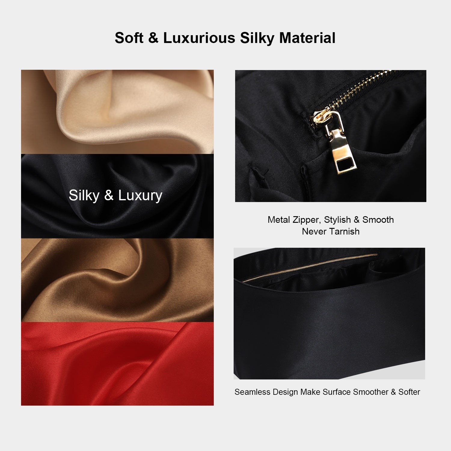 Hedvábná vložka do kabelky s zipem – pasuje na LV Neverfull, Speedy, Onthego, Artsy, tote – 6 velikostí product image 11