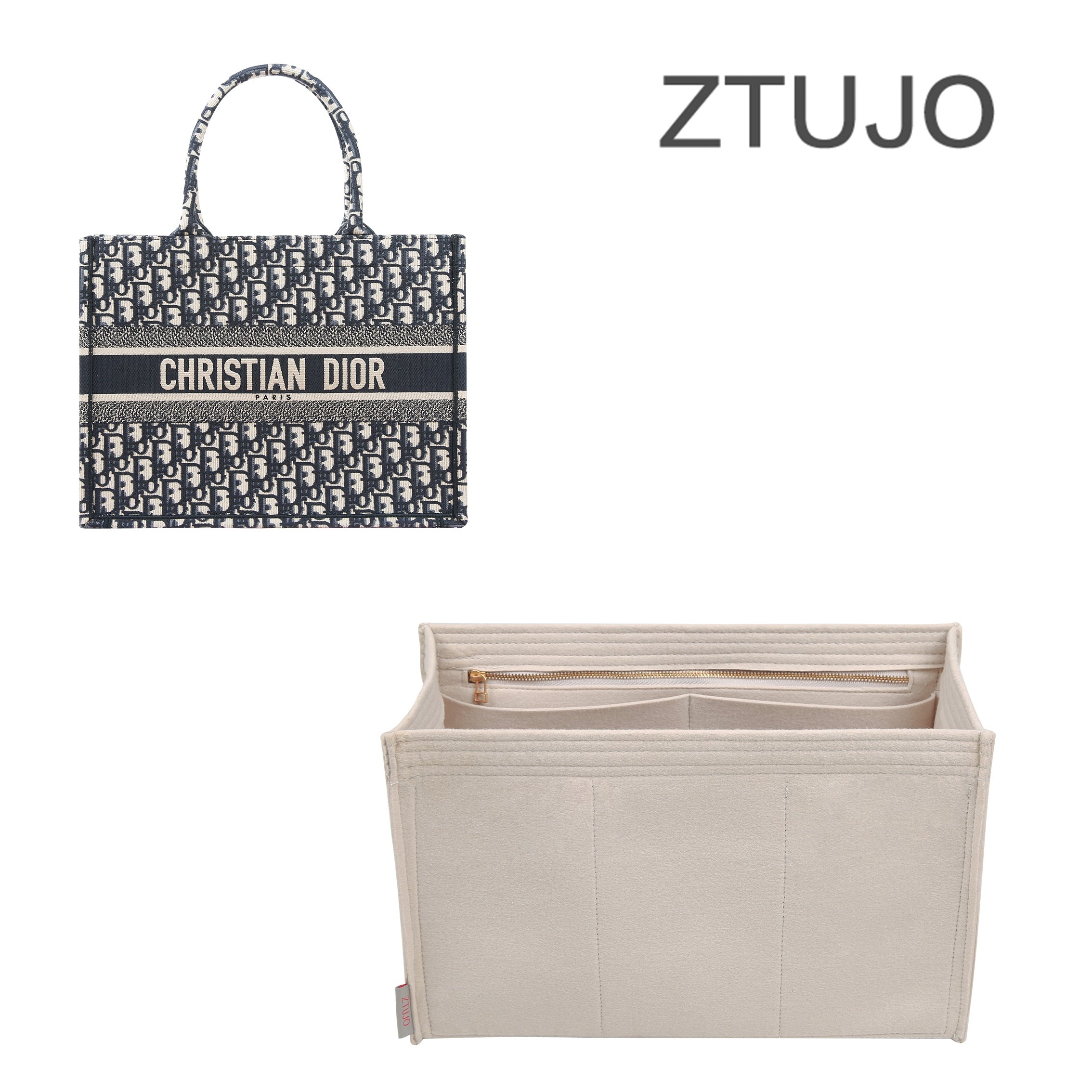 Organisateur de sac pour Dior Book Tote Mini 22,5 cm / 2022 Nouvelle petite taille 26,5 cm / Moyen 36 cm / Grand 42 cm