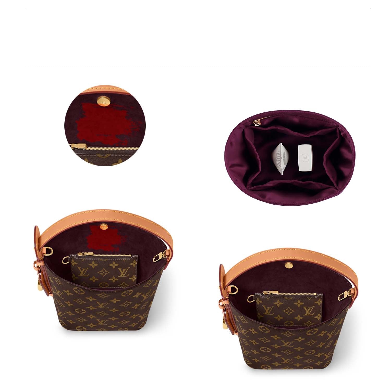 INNERBAG Portafoglio Organizer per LV All In BB / GM – Silks & Satins, 5 tasche product image 6