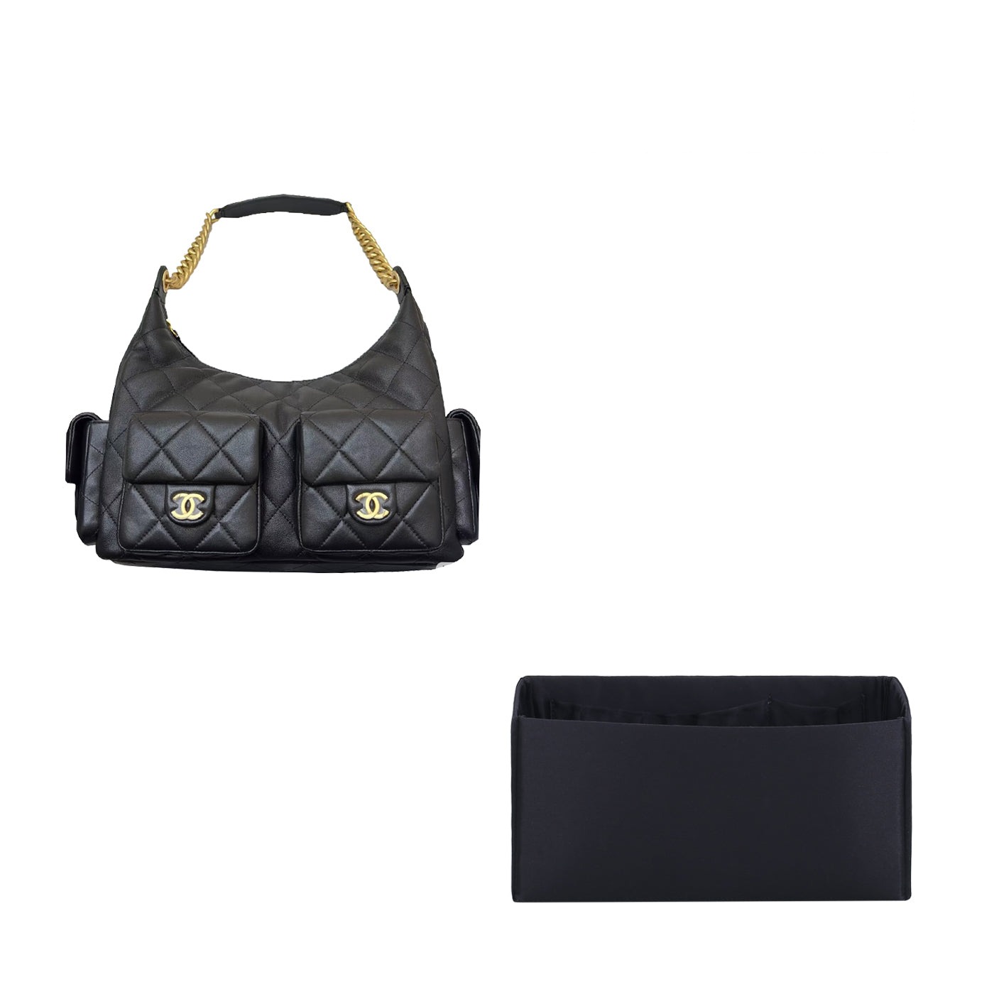 Organizer in seta e raso per borsa Chanel 25C Hobo Small / Medium / Large