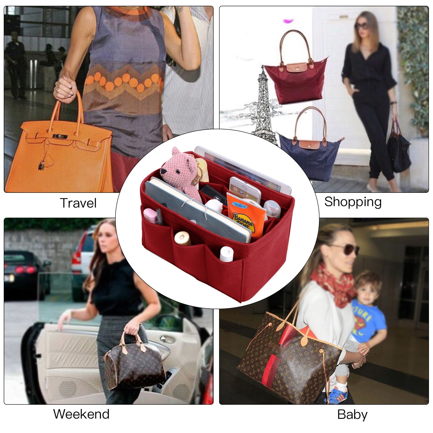 Vložka INNERBAG do kabelky se šitým dnem pro LV Speedy 35 a Neverfull MM – velká detail image 7