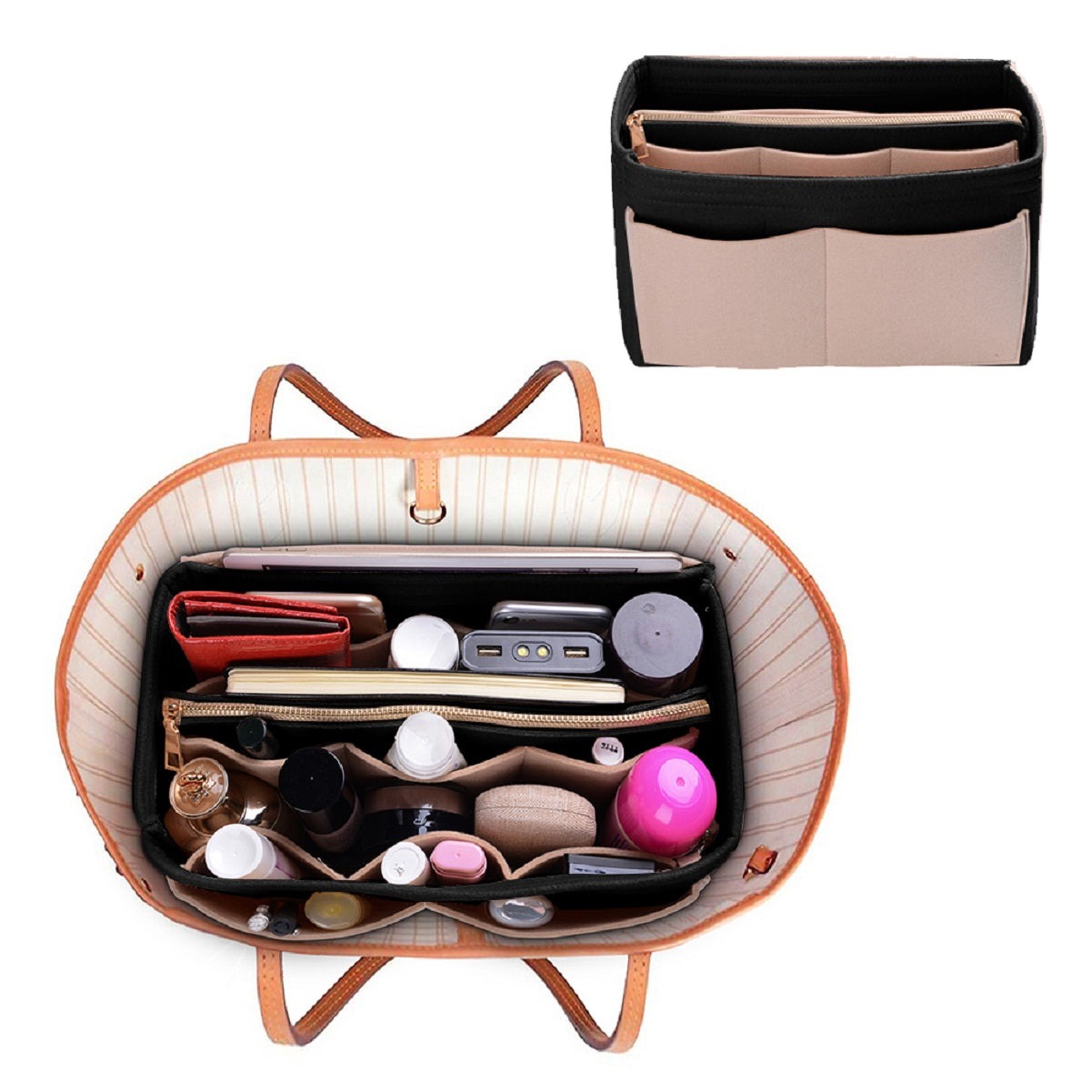 Organizador para Bolsa LV Speedy Neverfull Tote – 6 Tamanhos, Insert de Feltro para Bolsa com Zíper product image 42