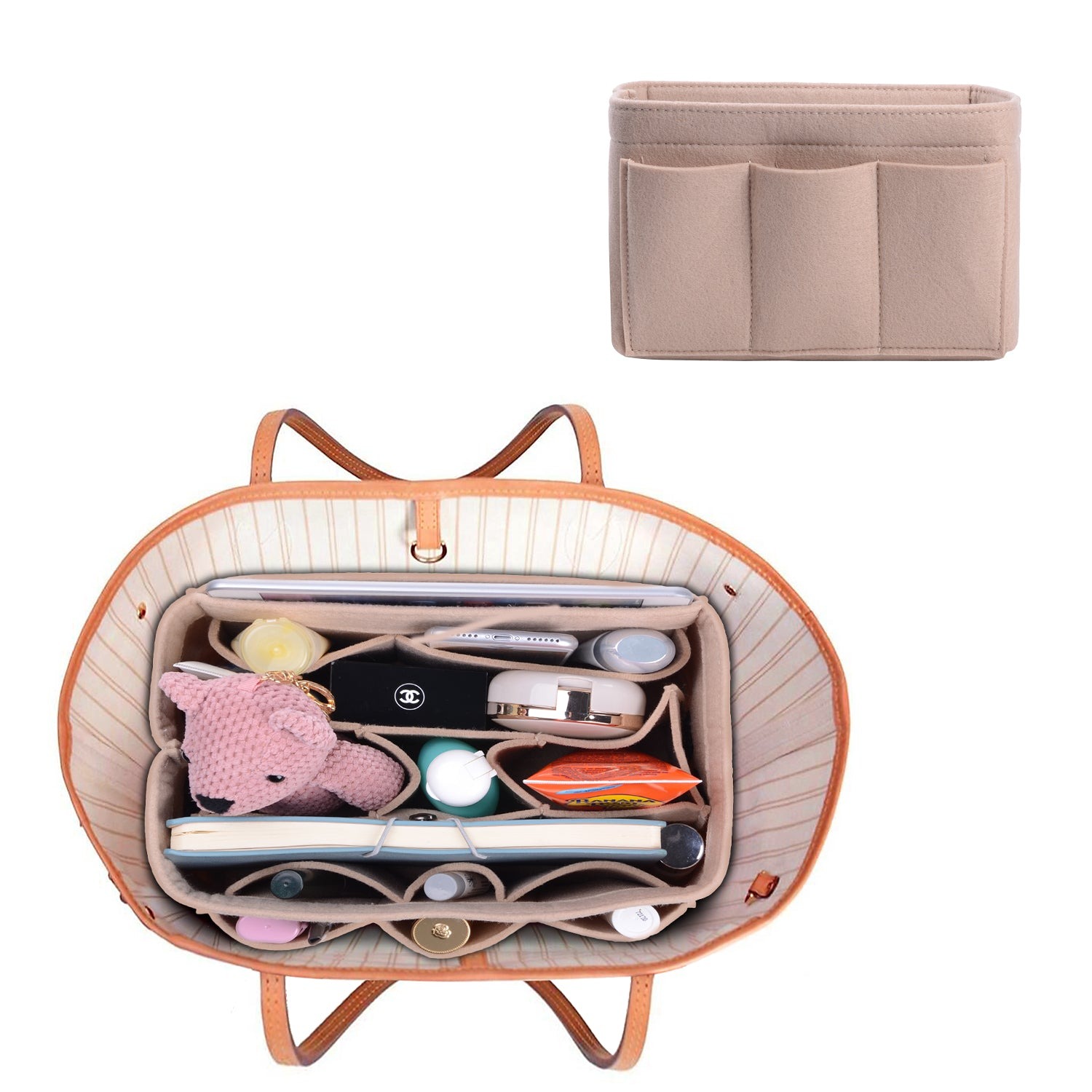 Vložka INNERBAG do kabelky se šitým dnem pro LV Speedy 35 a Neverfull MM – velká product image 26
