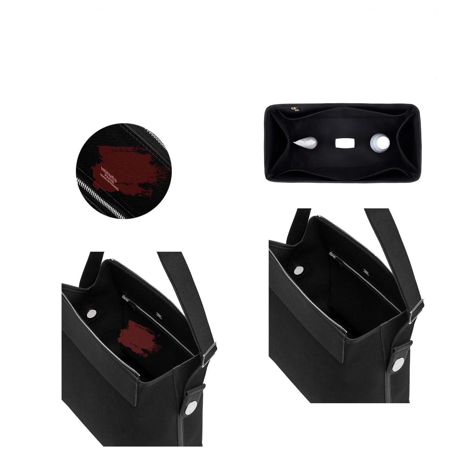 Prémiový organizér do kabelky pro kabelku Hermes R.M.S 12H – 7 kapes, zip YKK product image 4