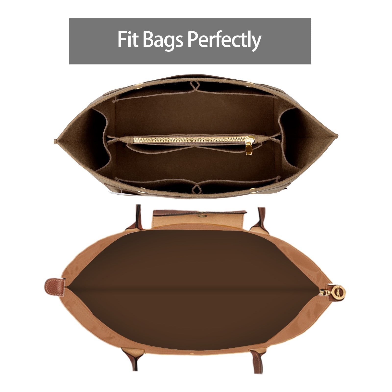 Longchamp Le Pliage -laukun järjestäjäinsertti – Sopii top handle S/M- ja olkalaukku S/L-kokoihin product image 22