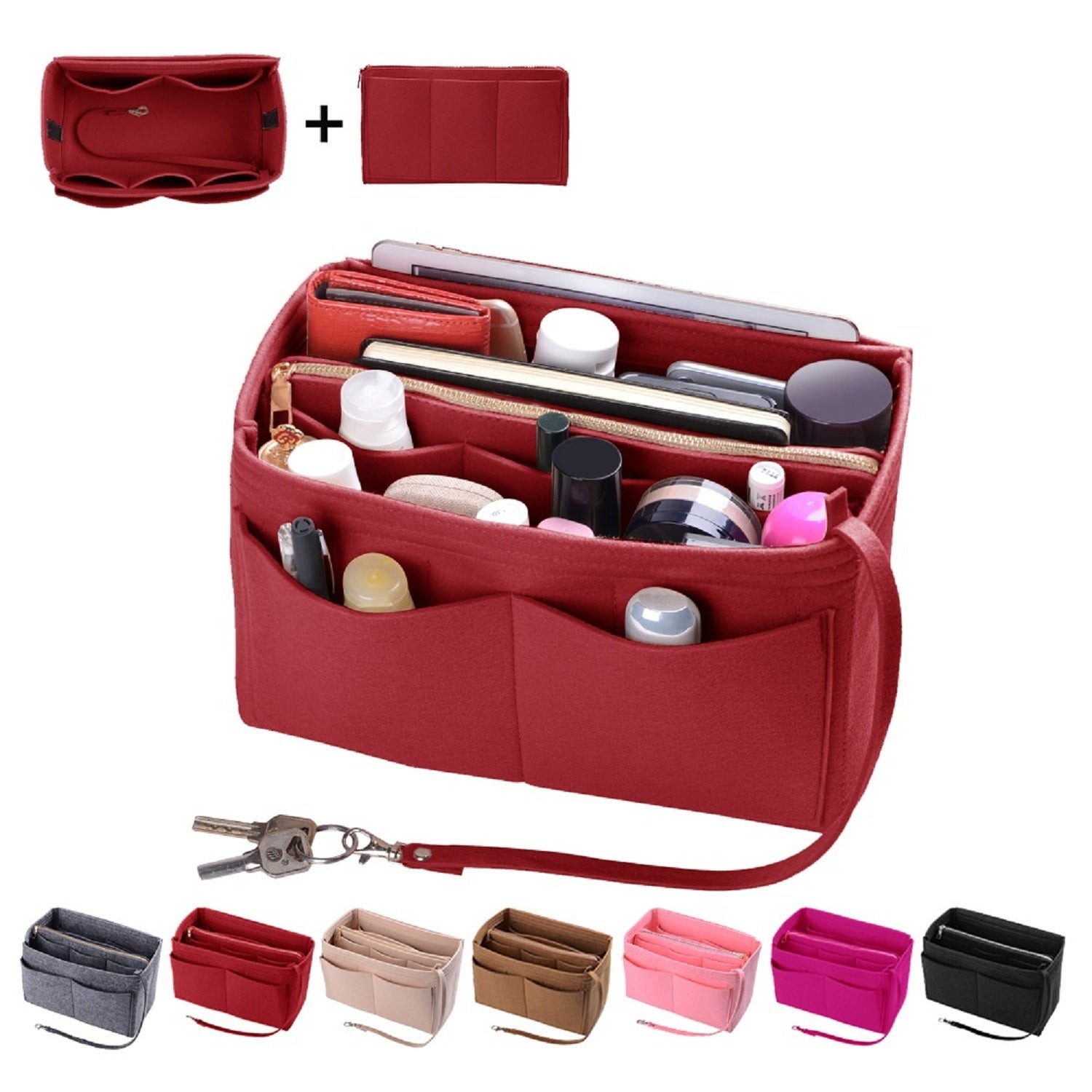 Organizér do kabelky pro LV Speedy Neverfull Tote – 6 velikostí, vložka do tašky z plsti se zipem detail image 15