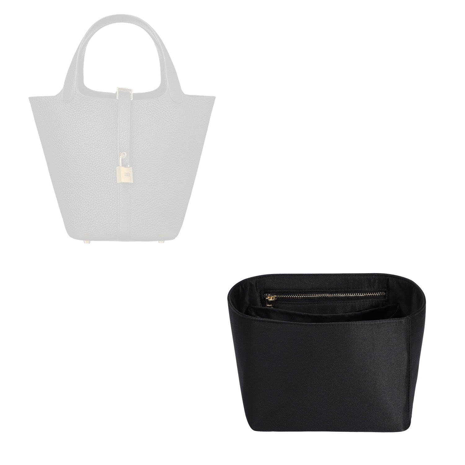 Jedwabisty organizer do torebek Hermes Picotin, wkładka do luksusowej torby, pasuje do Picotin 18 / 22 product image 7