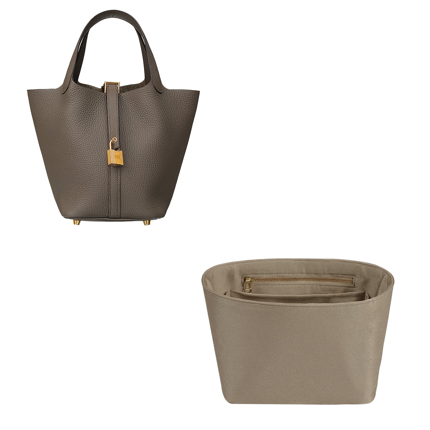 ผ้ารองกระเป๋าเงินผ้าไหมและซาติน สำหรับ Hermes Picotin 18 / 22 / 26 product image 11
