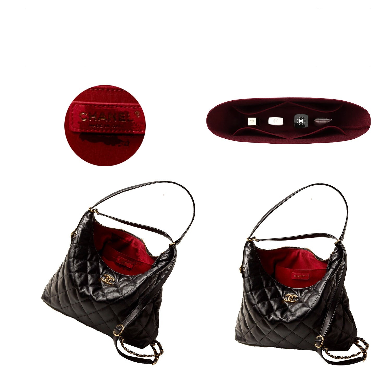 Profesjonalna organizacja do torebki Chanel Maxi Hobo – kolor wino / kolor na zamówienie product image 4