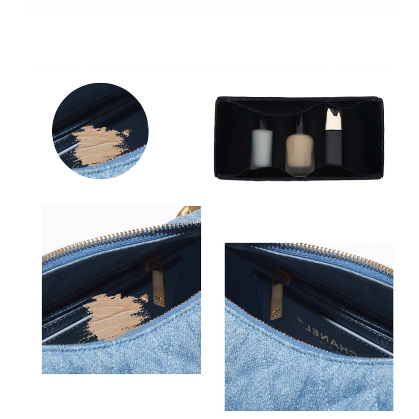 Organizer in seta e raso per borsa Chanel 25C Hobo Small / Medium / Large product image 6